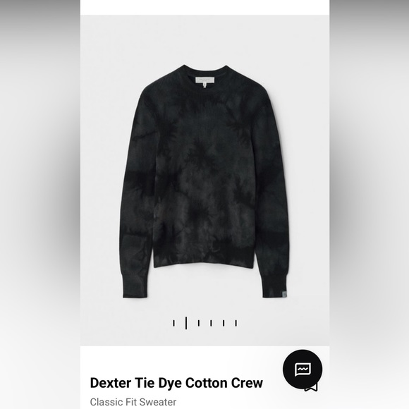Rag and Bone Dexter Dye Crew Sweater - Men’s small - black - Picture 2 of 12